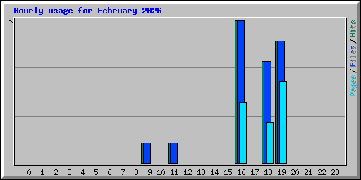 Hourly usage for February 2026