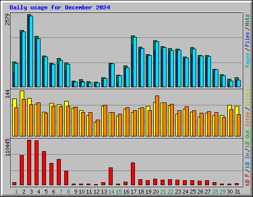 Daily usage for December 2024