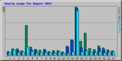 Hourly usage for August 2024