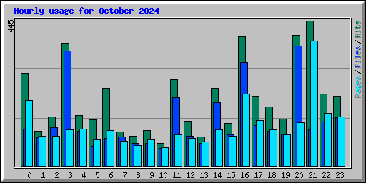 Hourly usage for October 2024