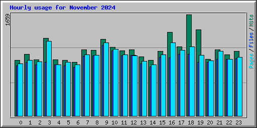 Hourly usage for November 2024