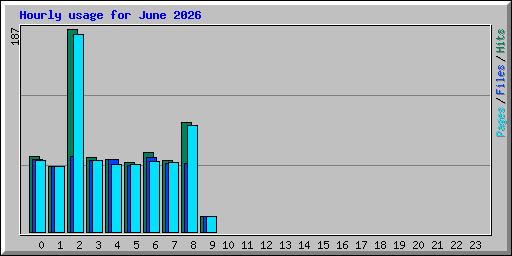 Hourly usage for June 2026