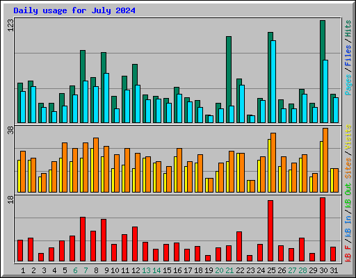 Daily usage for July 2024