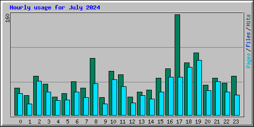 Hourly usage for July 2024