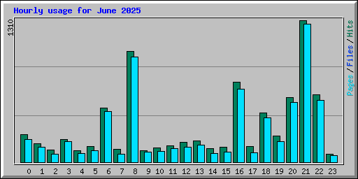 Hourly usage for June 2025