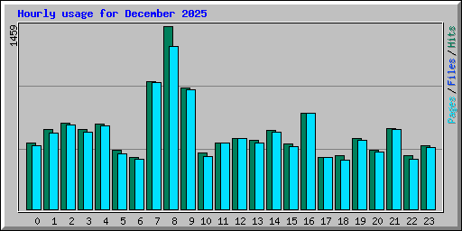 Hourly usage for December 2025