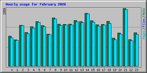 Hourly usage for February 2026