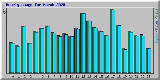 Hourly usage for March 2026