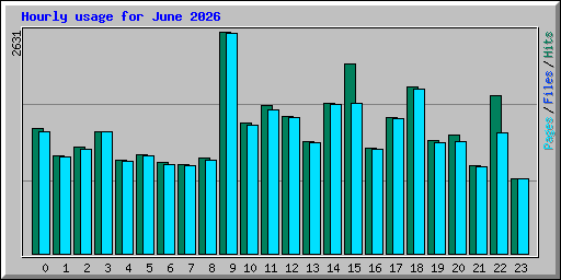 Hourly usage for June 2026