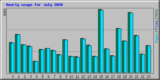 Hourly usage for July 2026