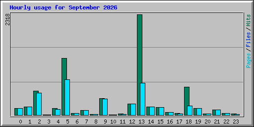 Hourly usage for September 2026